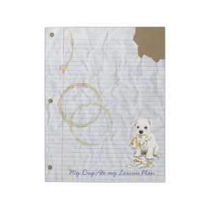 My Westie Ate My Lesson Plan Notepad