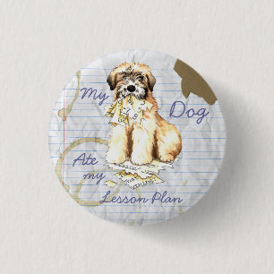 My Wheaten Ate My Lesson Plan 3 Cm Round Badge