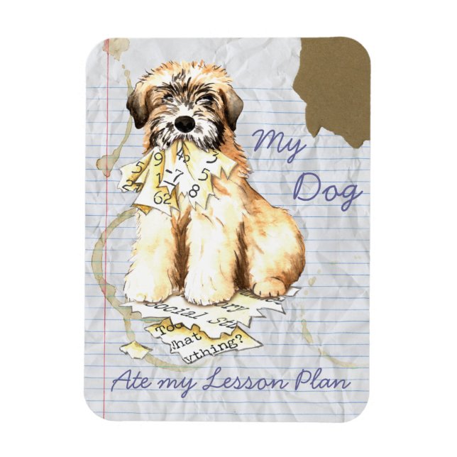 My Wheaten Ate My Lesson Plan Magnet (Vertical)