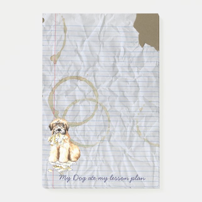 My Wheaten Ate My Lesson Plan Post-it Notes (Front)