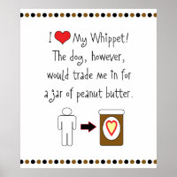 My Whippet Loves Peanut Butter