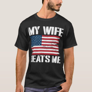 My Wife Beats Me Funny Sarcastic Men's Husband T-Shirt