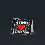 My Wife I Love You Card<br><div class="desc">My Wife I Love You</div>