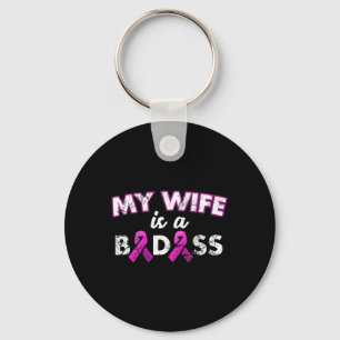 My Wife Is A Byd Breast Cancer Awareness Key Ring