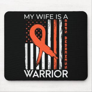 My Wife Is A Warrior Crps Awareness Month Orange R Mouse Mat