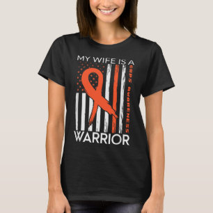 My Wife Is A Warrior Crps Awareness Month Orange R T-Shirt
