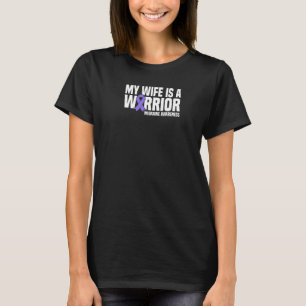 My Wife Is A Warrior Migraine Awareness T-Shirt
