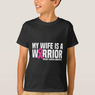 My Wife Is A Warrior Pink Ribbon Breast Cancer Awa T-Shirt