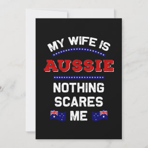My Wife is Aussie Down Under Monarchy Australian  Invitation