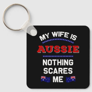 My Wife is Aussie Down Under Monarchy Australian Key Ring