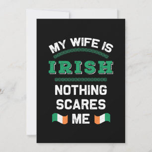 My Wife is Irish Eire Republic Ireland Roots Flag Invitation