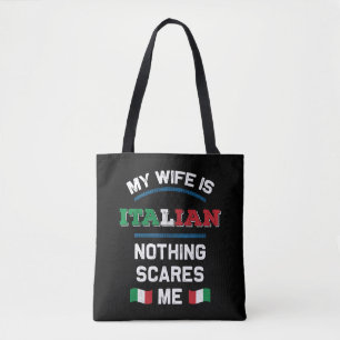 My Wife is Italian Italia Republic Italy Roots  Tote Bag