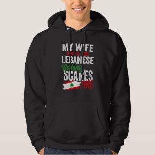 My Wife Is Lebanese Lebanon Heritage Roots Flag So Hoodie
