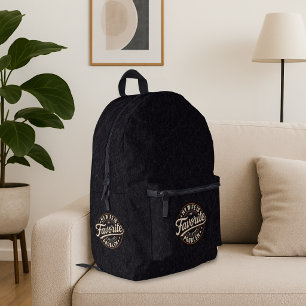 My Wife Is My Favourite Problem Custom Name Printed Backpack