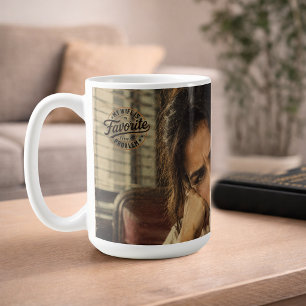My Wife Is My Favourite Problem Custom Photo & Tex Coffee Mug