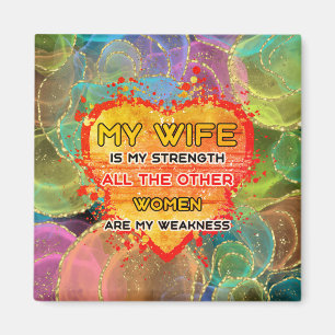 My Wife Is My Strength Magnet Keychain Case-Mate i