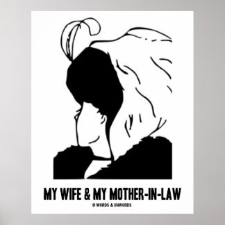 My Wife & My Mother-In-Law (Gestalt Illusion) Poster