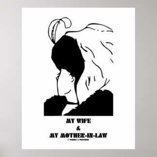 My Wife & My Mother-In-Law (Optical Illusion) Poster