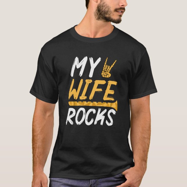My Wife Rocks Fluting & Flute  1 T-Shirt (Front)