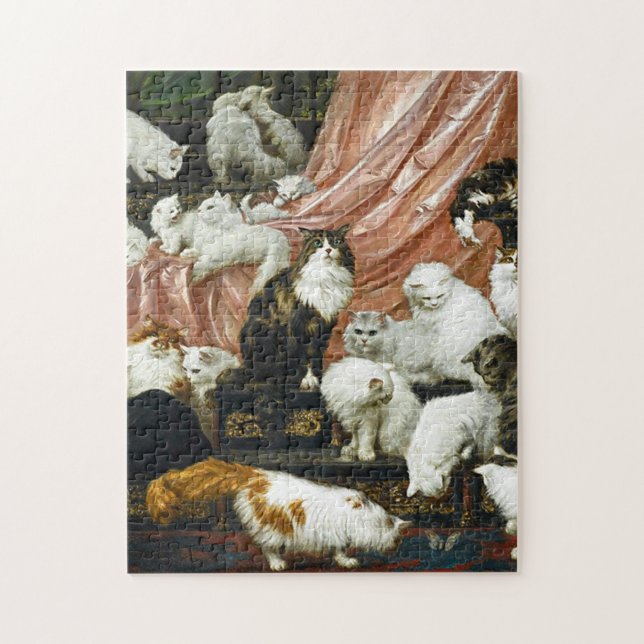 My Wife's Lovers By Carl Kahler Cat Jigsaw Puzzle (Vertical)