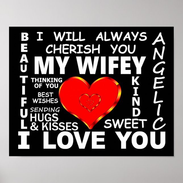 My Wifey I Love You Poster (Front)
