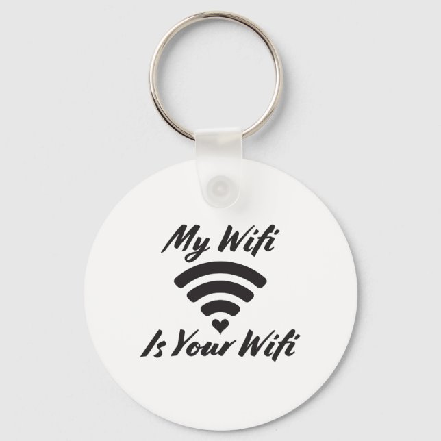 My wifi is your wifi key ring (Front)