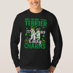 My Wire Fox Terrier Is My Lucky Charms Dog St Patr T-Shirt