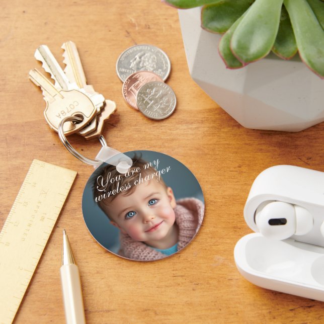 My Wireless Charger and Child Photo Key Ring (Desk)