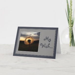 My Wish Dandelion Sunset Card
