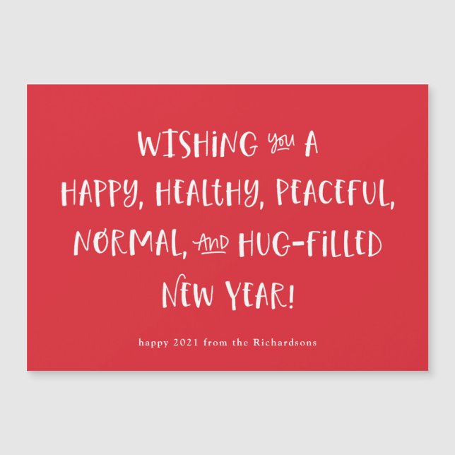 My Wish for 2021 | Red Happy New Year (Front)