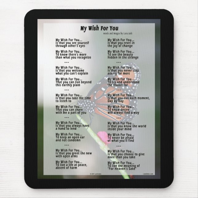 My Wish For You Mousepad (Front)