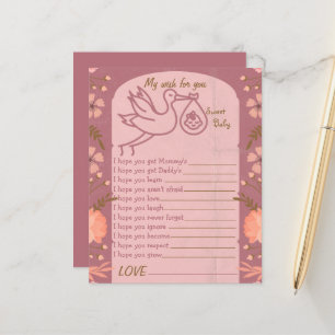 My Wish For You-Stork Carrying Baby-Game Sheet