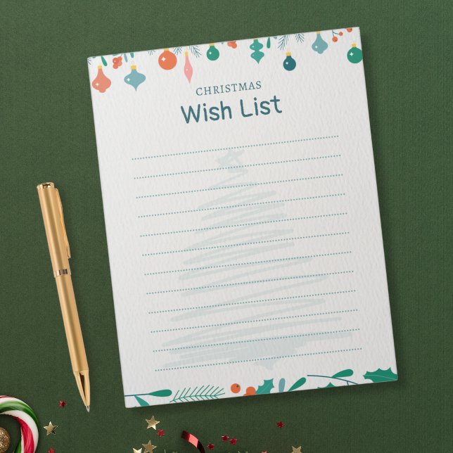 My Wish List - Modern Christmas Notepad (Creator Uploaded)