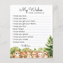 My Wishes List for Baby Boy Shower Games