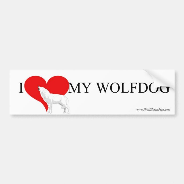 ♥ MY WOLFDOG BUMPER STICKER (Front)