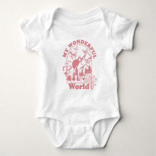 My Wonderful World Retro Flowers Baby Bodysuit