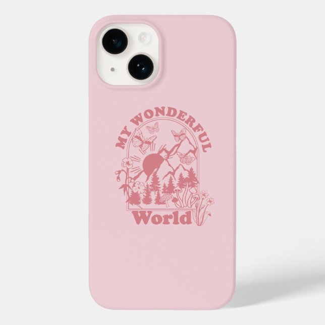 My Wonderful World Retro Flowers Case-Mate iPhone Case (Back)