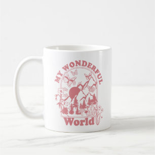 My Wonderful World Retro Flowers Coffee Mug