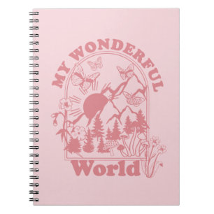 My Wonderful World Retro Flowers Notebook