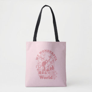 My Wonderful World Retro Flowers Tote Bag