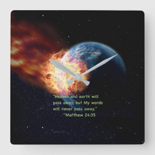 "My Words" Square Wall Clock