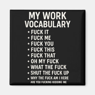 My Work Vocabulary For It For Me For You For This  Magnet