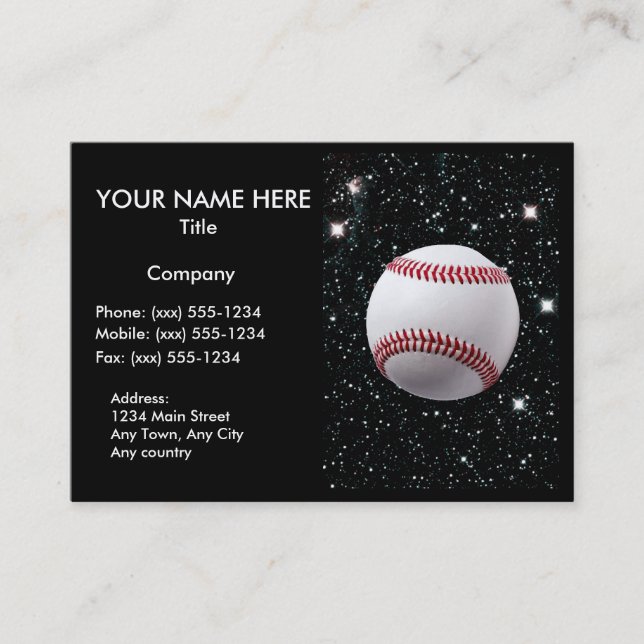 MY WORLD: BASEBALL (for baseball professionals) Business Card (Front)