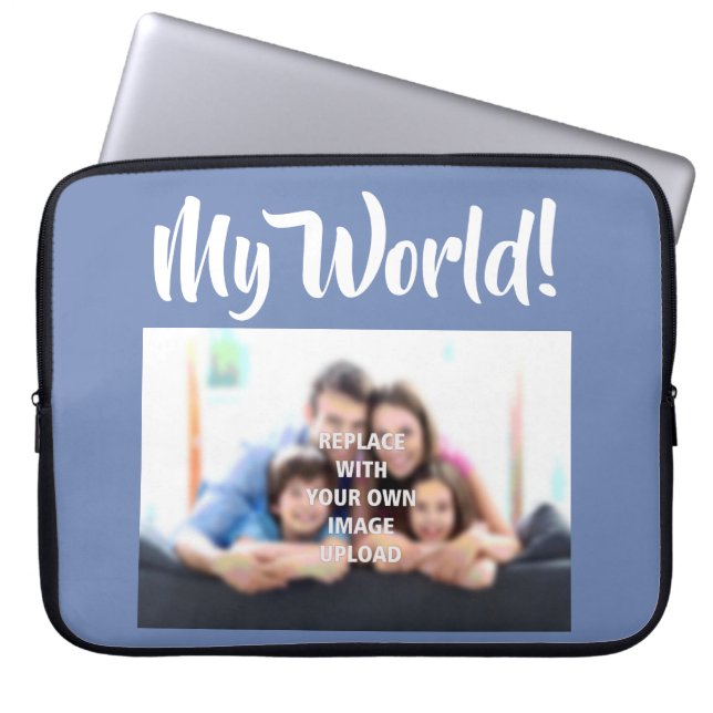 "My World" - Family Photo on a Laptop Sleeve (Front)