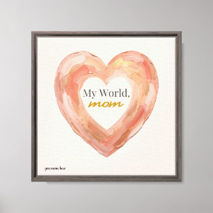 My World Mum Oil Paint Wall Art