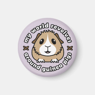 My World Revolves...Guinea Pig Fridge Magnet