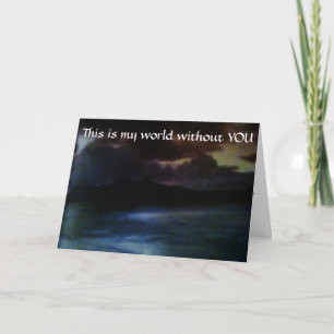 MY WORLD WITH AND WITH OUT YOU HOLIDAY CARD