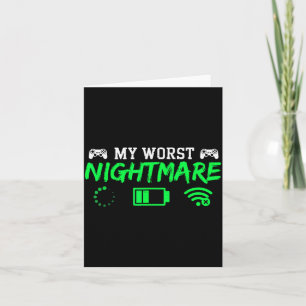 My Worst Gamer Funny Gaming Men Teen Boys Kids  Card