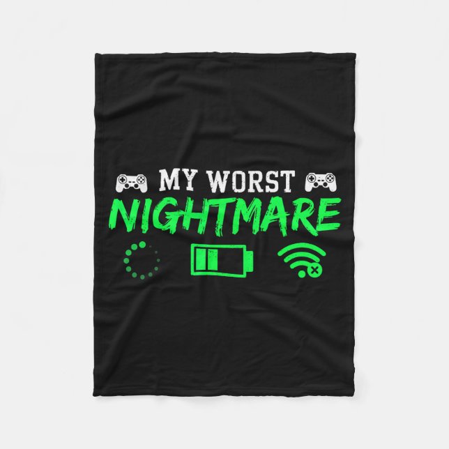 My Worst Gamer Funny Gaming Men Teen Boys Kids  Fleece Blanket (Front)