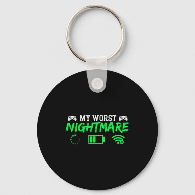 My Worst Gamer Funny Gaming Men Teen Boys Kids  Key Ring (Front)